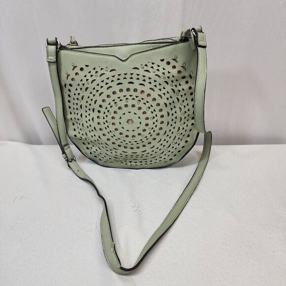 Nanette Lepore Crossbody, Sage Perforated  Handbag Women's - Picture 1 of 10